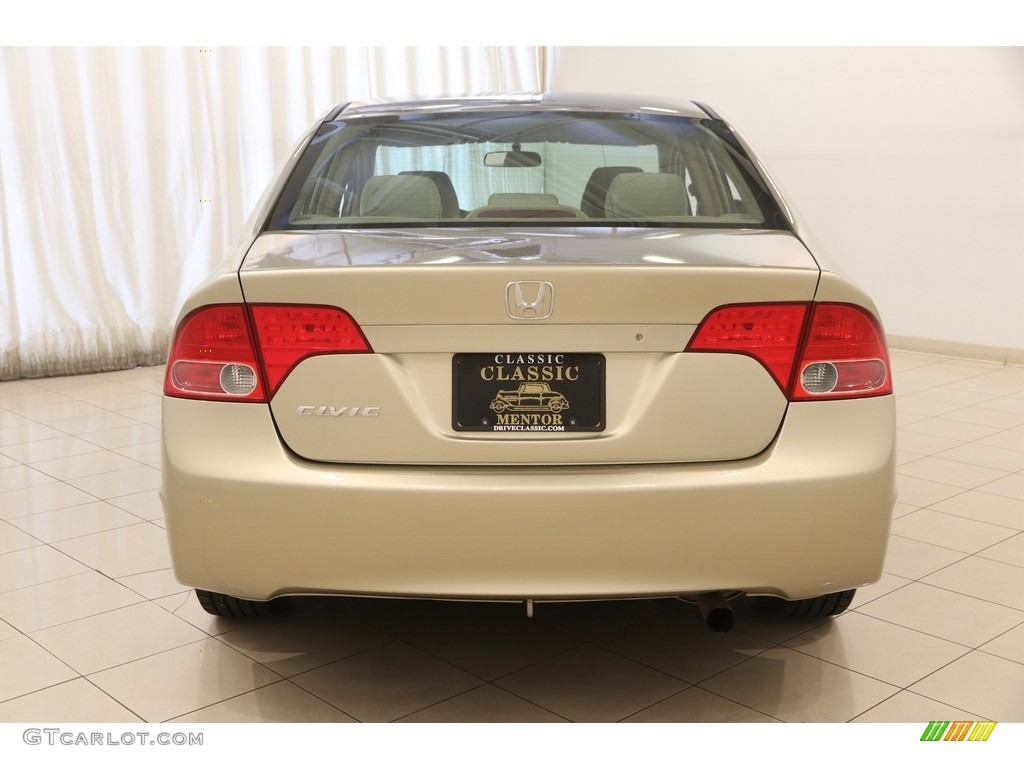 2008 Civic LX Sedan - Borrego Beige Metallic / Ivory photo #15