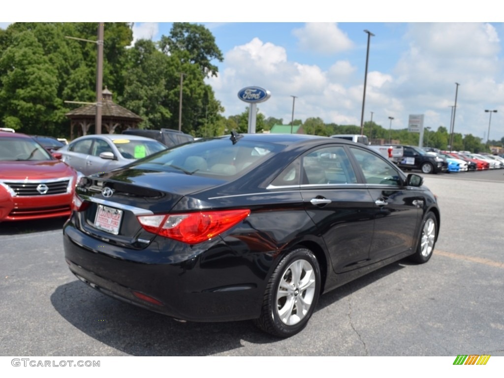 2011 Sonata Limited - Midnight Black / Gray photo #3