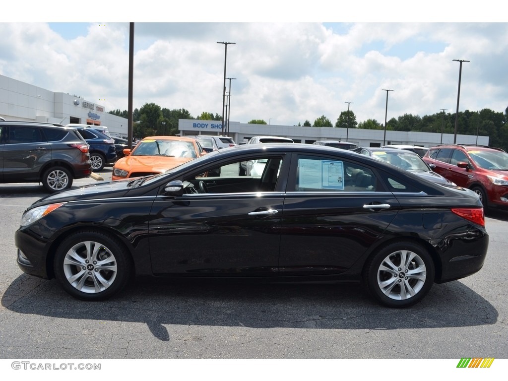 2011 Sonata Limited - Midnight Black / Gray photo #5