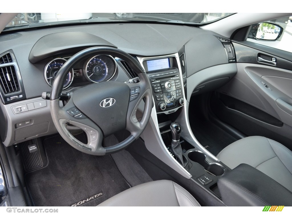 2011 Sonata Limited - Midnight Black / Gray photo #10