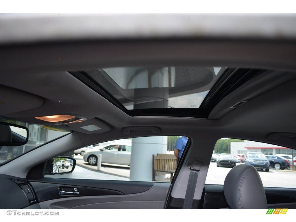 2011 Sonata Limited - Midnight Black / Gray photo #11