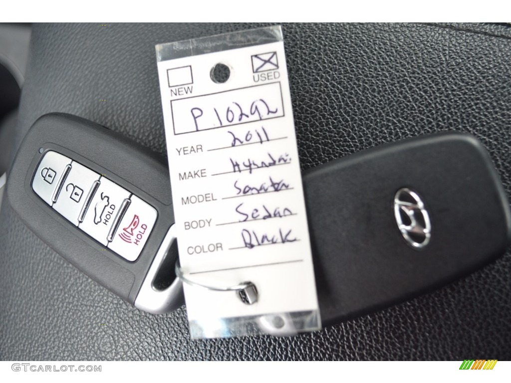 2011 Sonata Limited - Midnight Black / Gray photo #27