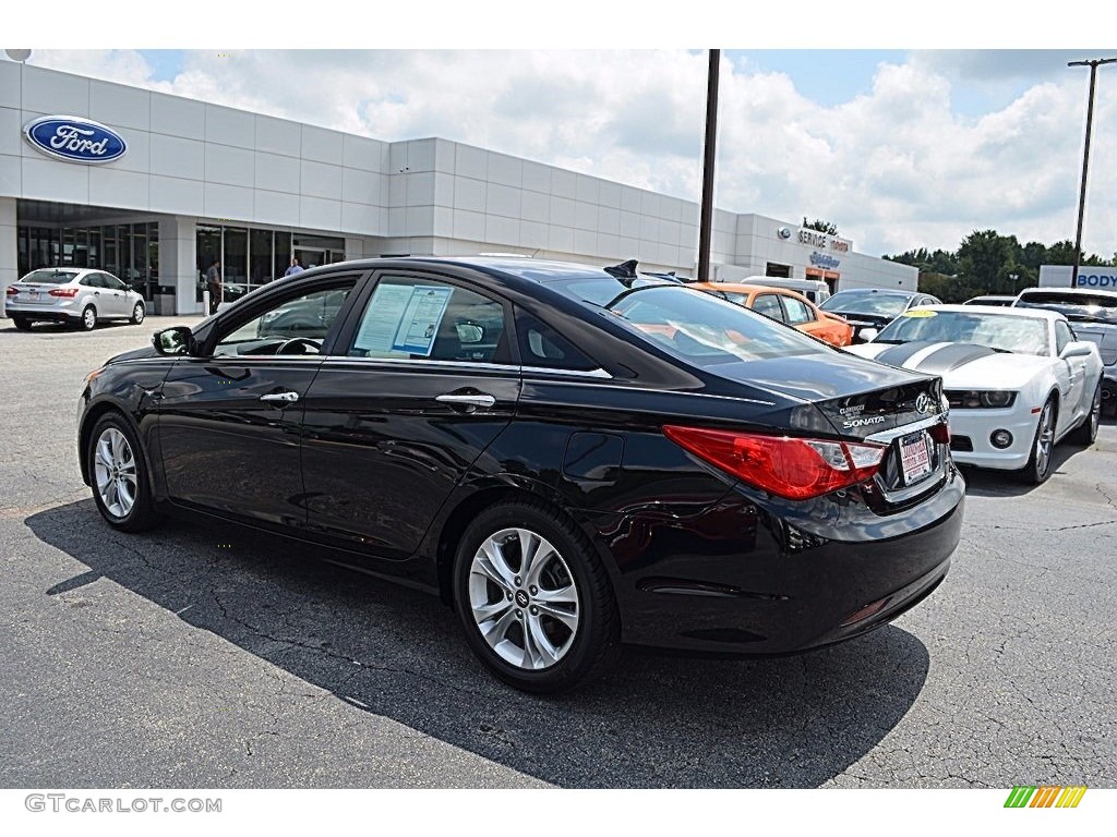 2011 Sonata Limited - Midnight Black / Gray photo #28
