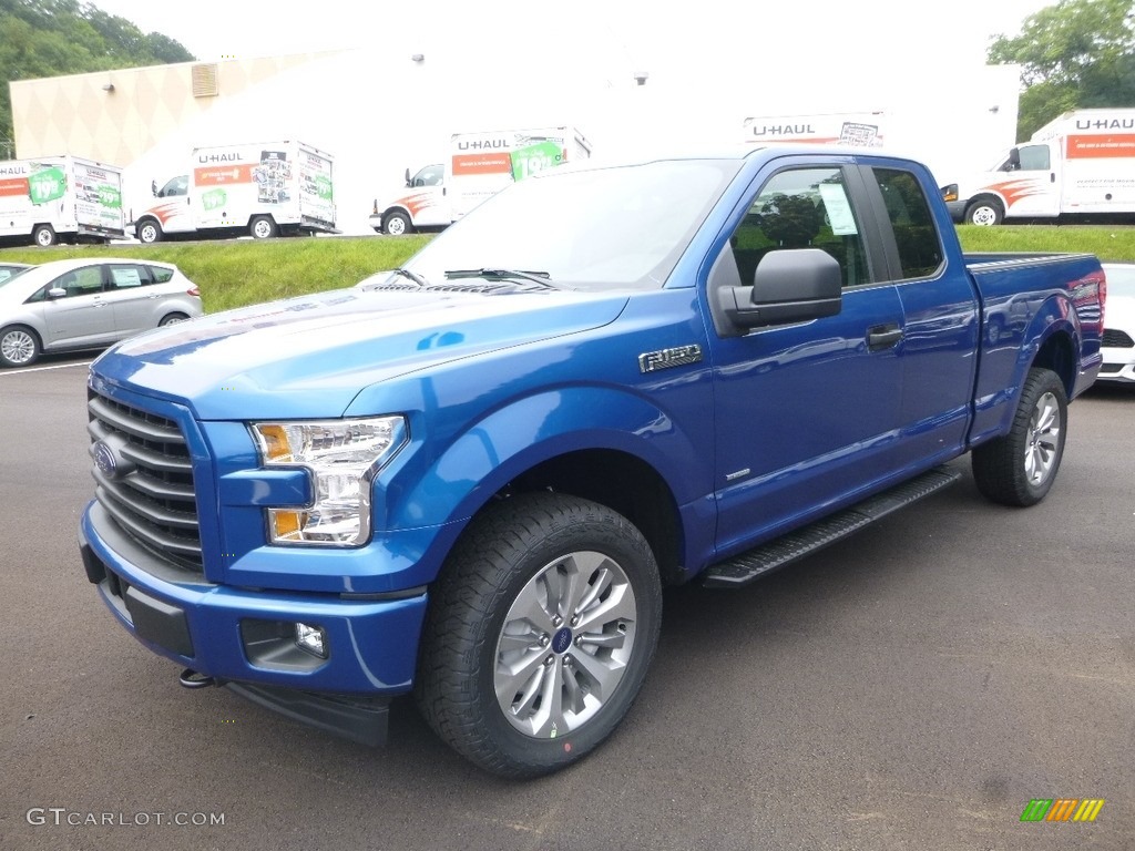 2017 F150 XL SuperCab 4x4 - Lightning Blue / Black photo #5