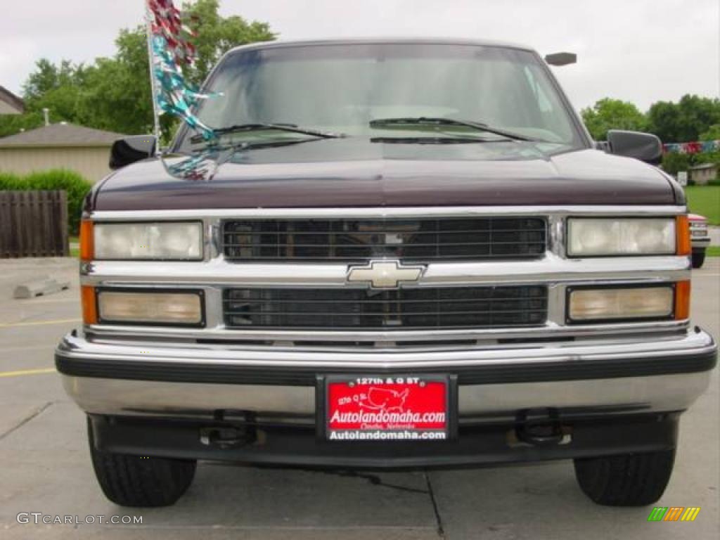 1997 Tahoe LT 4x4 - Dark Cherry Metallic / Tan photo #16