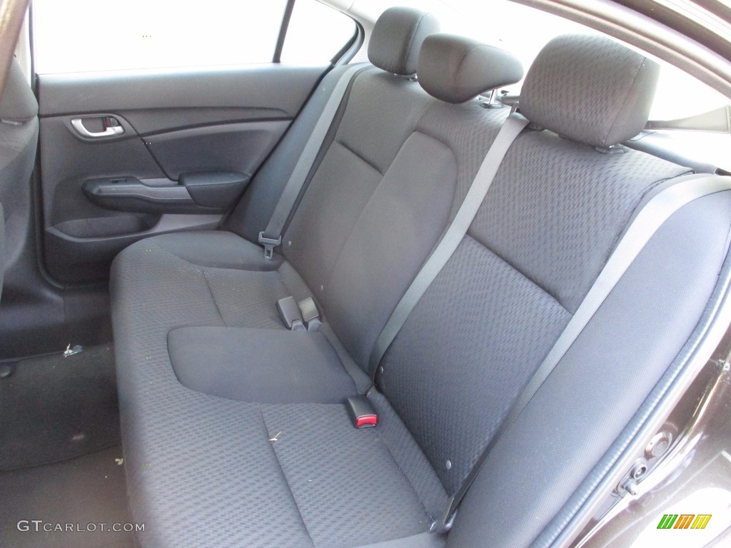 2014 Civic LX Sedan - Kona Coffee Metallic / Black photo #12