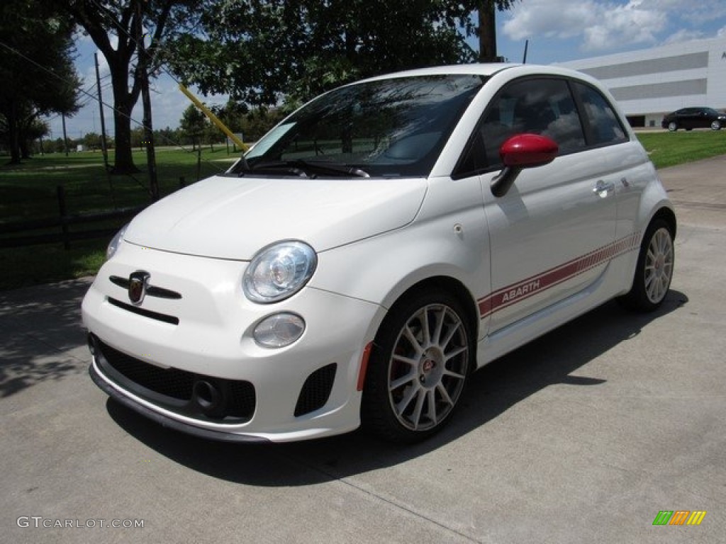 2013 500 Abarth - Bianco Perla (Pearl White Tri-Coat) / Abarth Nero/Nero (Black/Black) photo #10