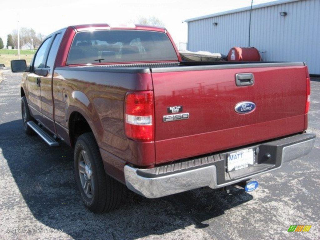 2006 F150 XLT SuperCab 4x4 - Dark Toreador Red Metallic / Medium/Dark Flint photo #4