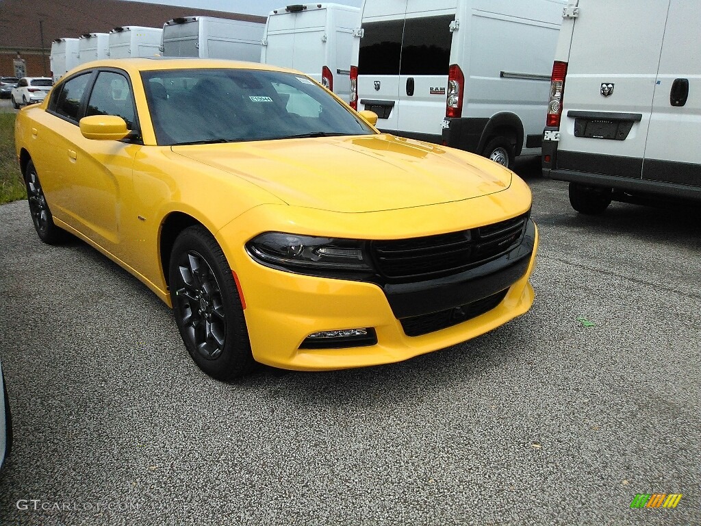 2018 Charger GT AWD - Yellow Jacket / Black photo #3