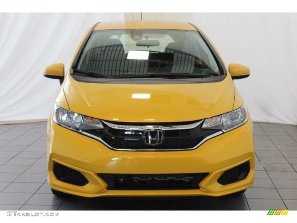 2018 Fit LX - Helios Yellow Pearl / Black photo #3