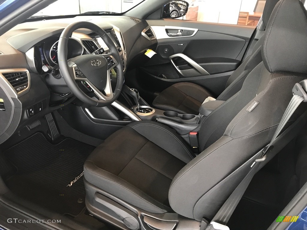 Black Interior 2017 Hyundai Veloster Value Edition Photo #122223669