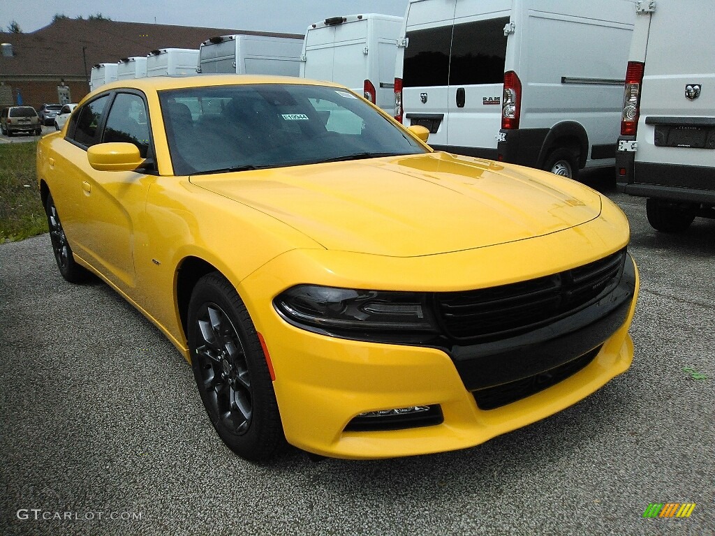 2018 Charger GT AWD - Yellow Jacket / Black photo #24
