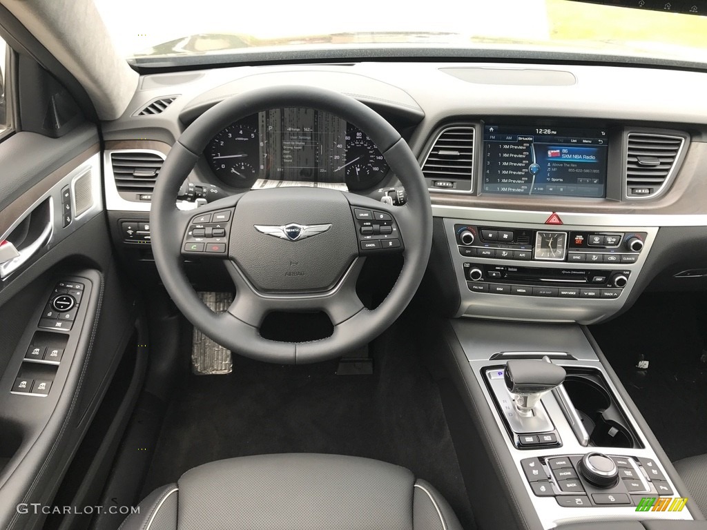 2018 Hyundai Genesis G80 5.0 AWD Black Dashboard Photo #122223993