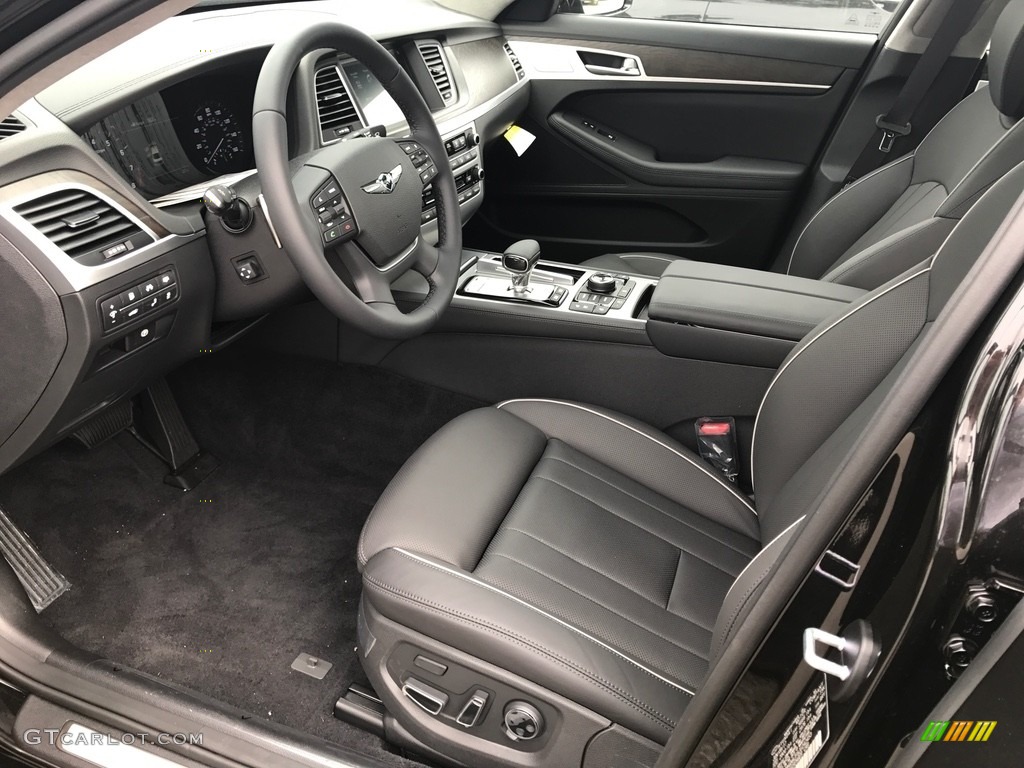 Black Interior 2018 Hyundai Genesis G80 5.0 AWD Photo #122224023