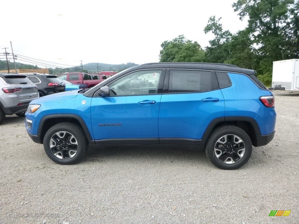 Laser Blue Pearl 2018 Jeep Compass Trailhawk 4x4 Exterior Photo #122224236