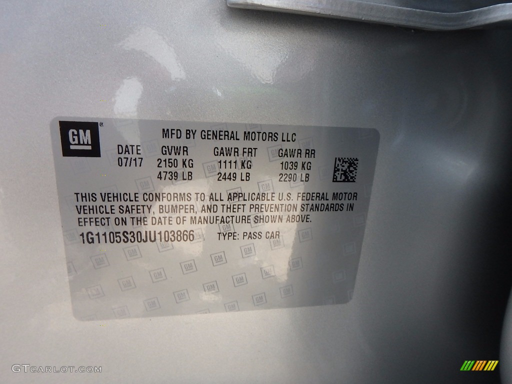 2018 Impala LT - Silver Ice Metallic / Jet Black photo #15