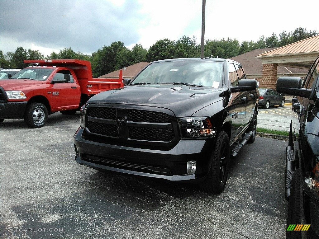 2017 1500 Express Crew Cab 4x4 - Brilliant Black Crystal Pearl / Black/Diesel Gray photo #1