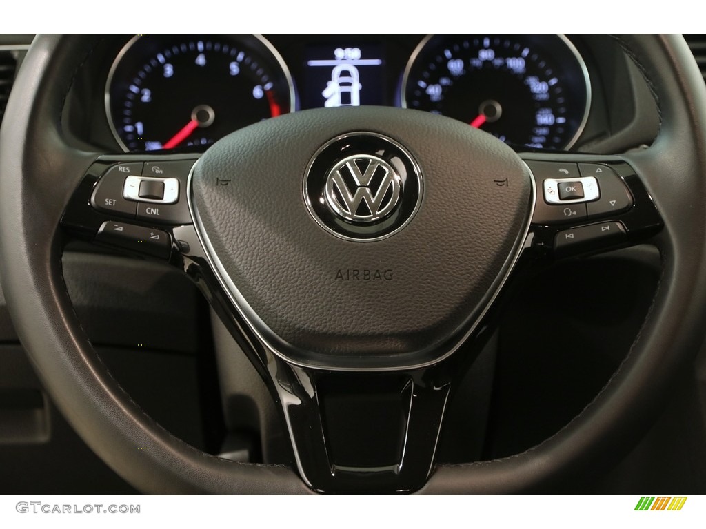 2017 Volkswagen Passat R-Line Sedan Titan Black Steering Wheel Photo #122226636