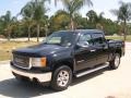 2007 Onyx Black GMC Sierra 1500 SLT Crew Cab 4x4  photo #7