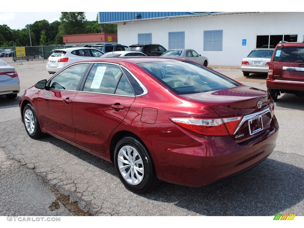 2015 Camry LE - Ruby Flare Pearl / Almond photo #3