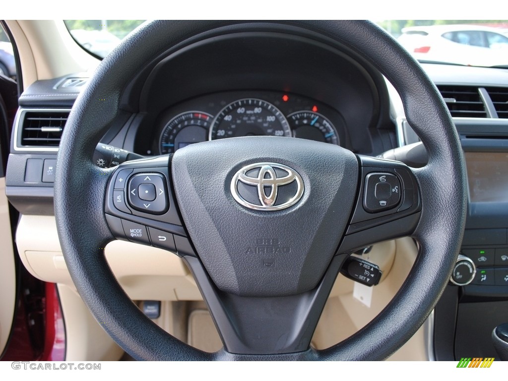 2015 Camry LE - Ruby Flare Pearl / Almond photo #13