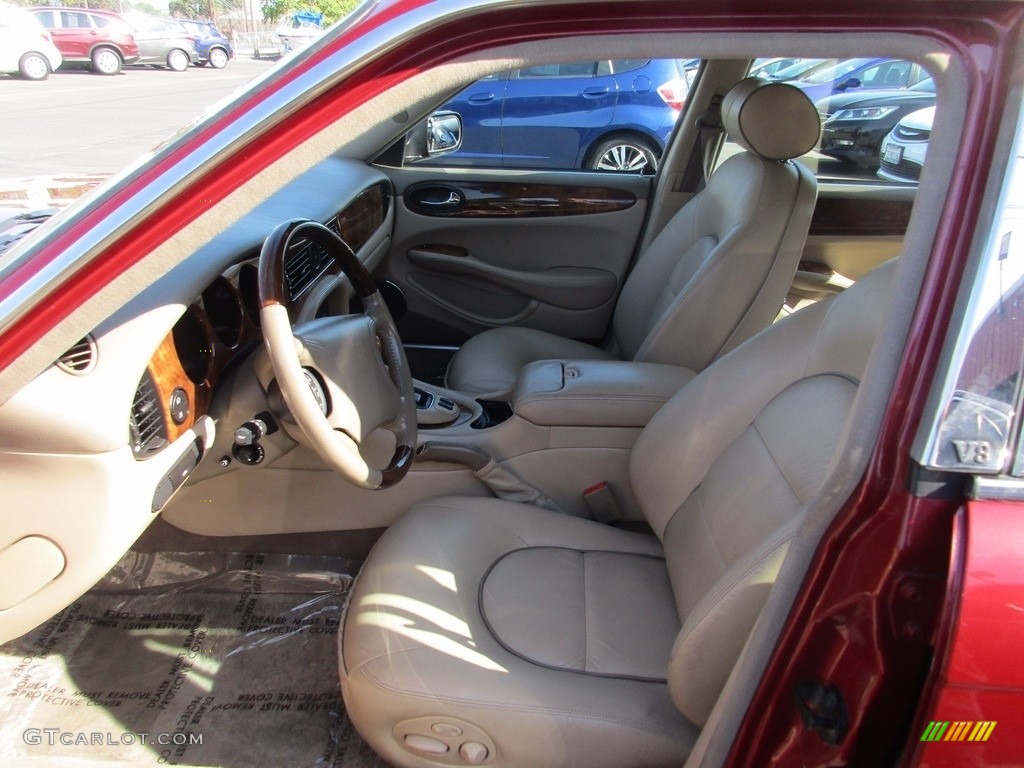 2000 XJ Vanden Plas - Carnival Red / Oatmeal photo #8