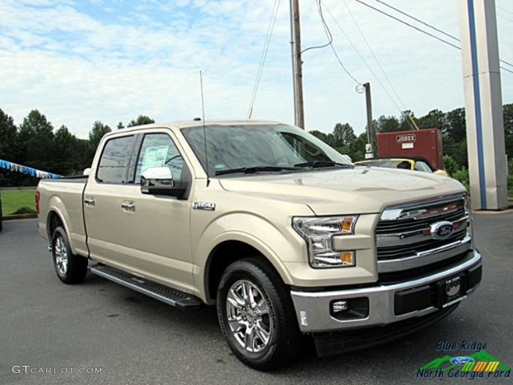 2017 F150 Lariat SuperCrew - White Gold / Light Camel photo #7