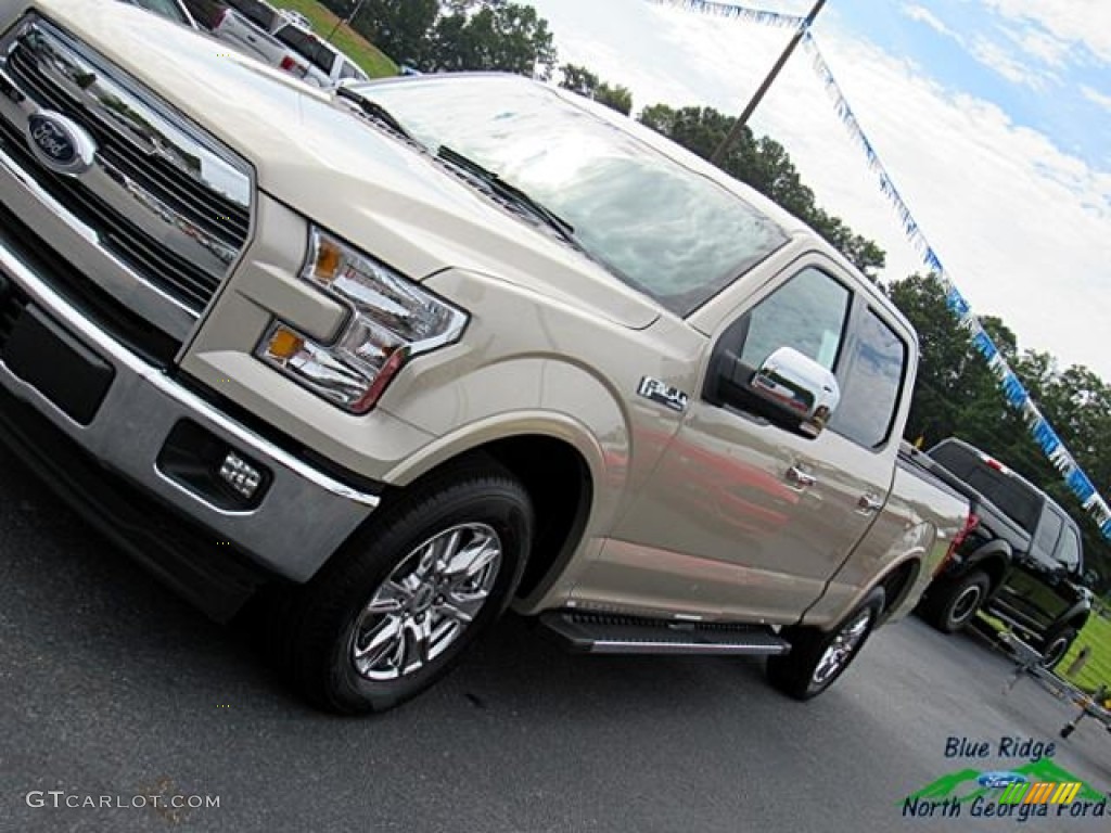 2017 F150 Lariat SuperCrew - White Gold / Light Camel photo #35