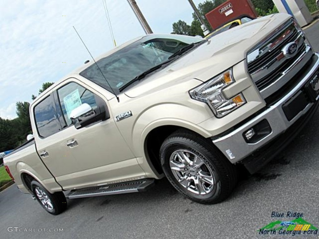 2017 F150 Lariat SuperCrew - White Gold / Light Camel photo #36