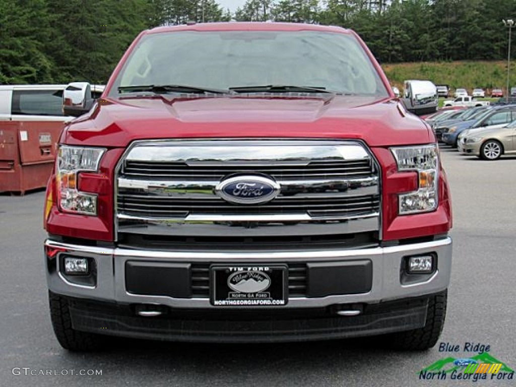 2017 F150 Lariat SuperCrew 4X4 - Ruby Red / Light Camel photo #8