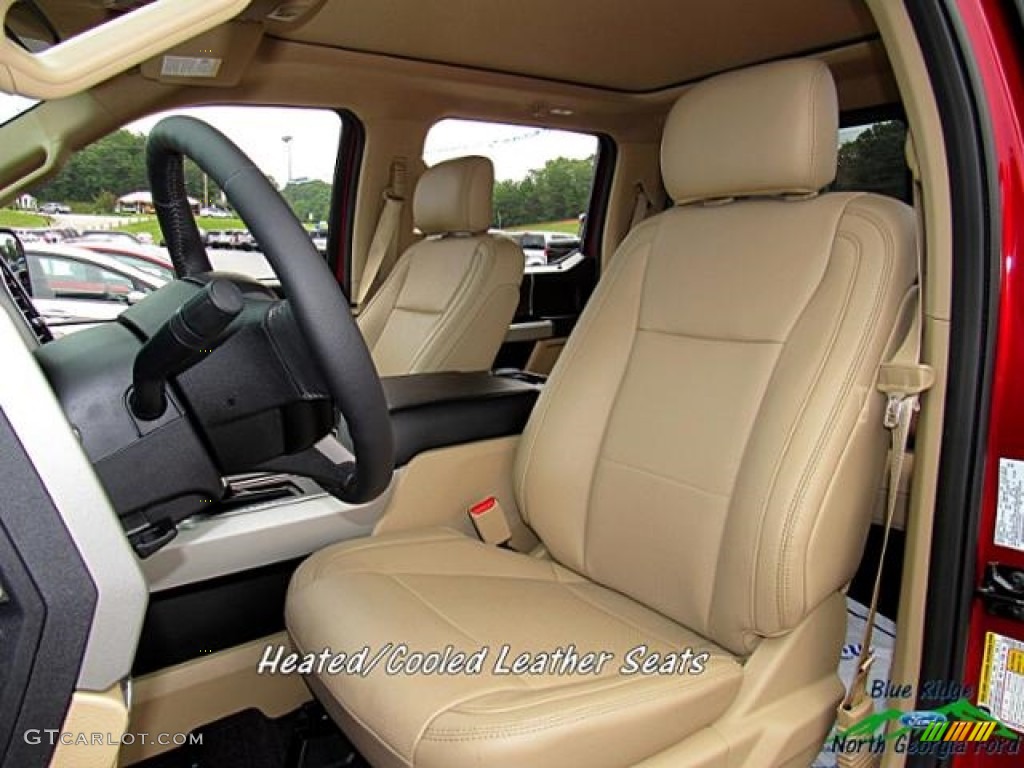 2017 F150 Lariat SuperCrew 4X4 - Ruby Red / Light Camel photo #11