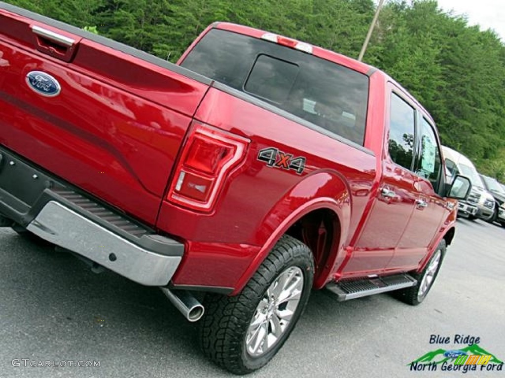 2017 F150 Lariat SuperCrew 4X4 - Ruby Red / Light Camel photo #38