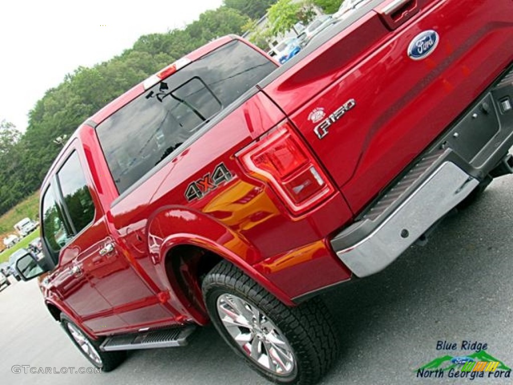 2017 F150 Lariat SuperCrew 4X4 - Ruby Red / Light Camel photo #39