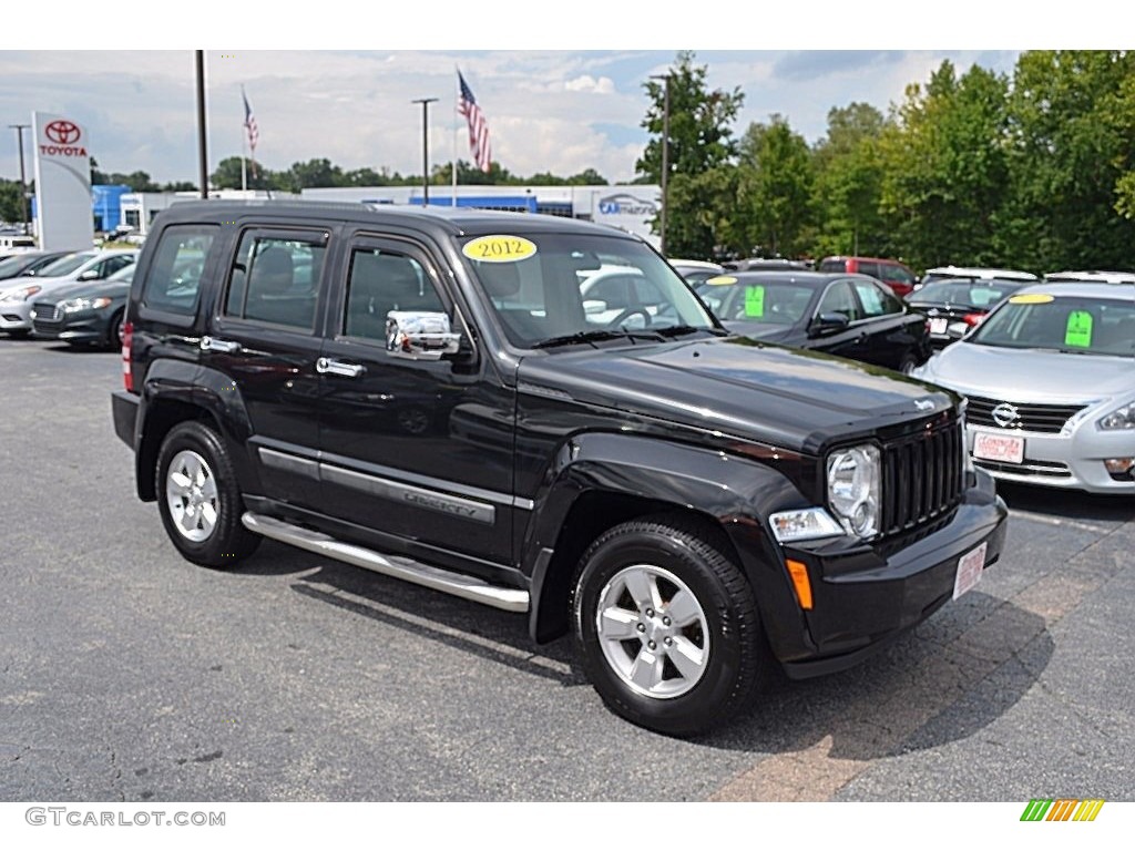 2012 Liberty Sport - Brilliant Black Crystal Pearl / Dark Slate Gray photo #1