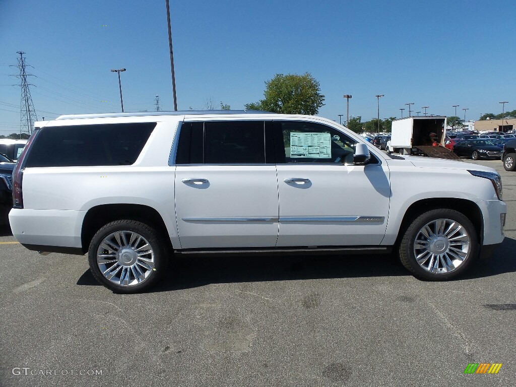 Crystal White Tricoat 2017 Cadillac Escalade ESV Platinum 4WD Exterior Photo #122243850