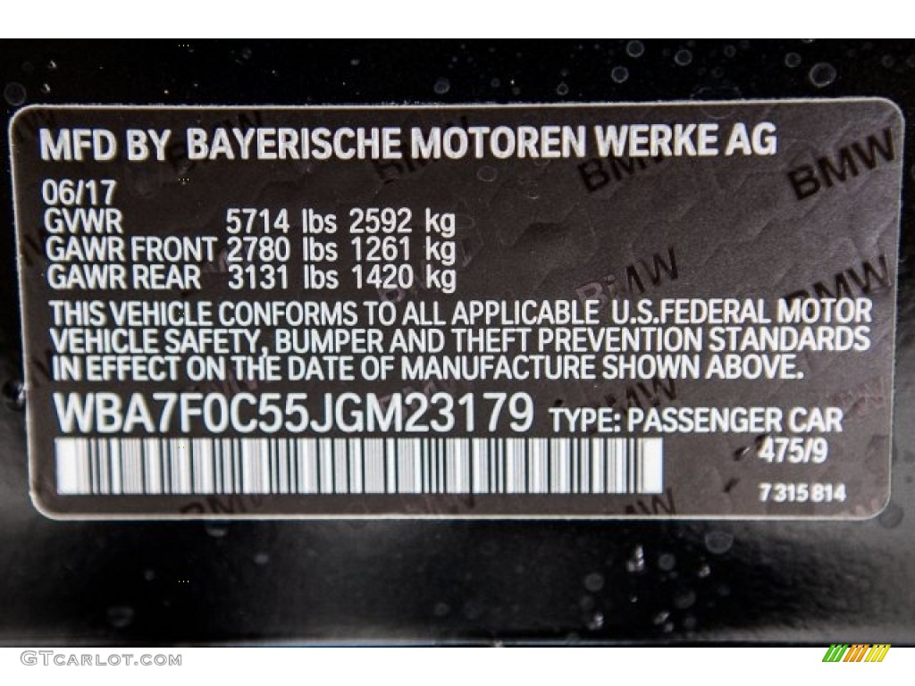 2018 7 Series 750i Sedan - Black Sapphire Metallic / Black photo #11