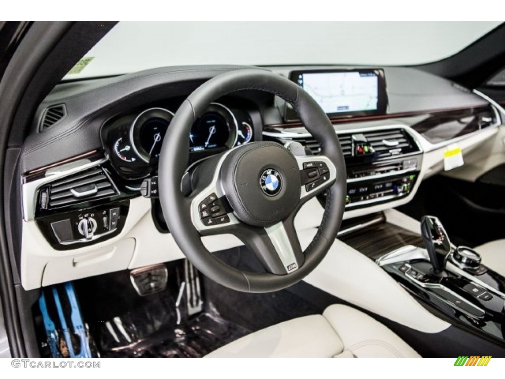 2018 5 Series M550i xDrive Sedan - Dark Graphite Metallic / Ivory White photo #5