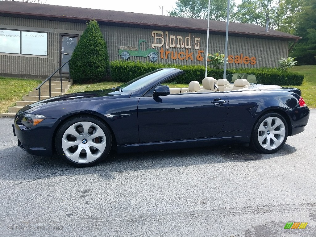 2007 6 Series 650i Convertible - Monaco Blue Metallic / Cream Beige photo #2