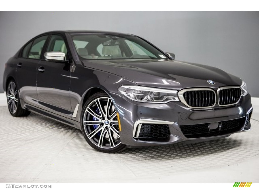 2018 5 Series M550i xDrive Sedan - Dark Graphite Metallic / Ivory White photo #12