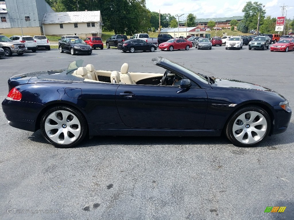2007 6 Series 650i Convertible - Monaco Blue Metallic / Cream Beige photo #6