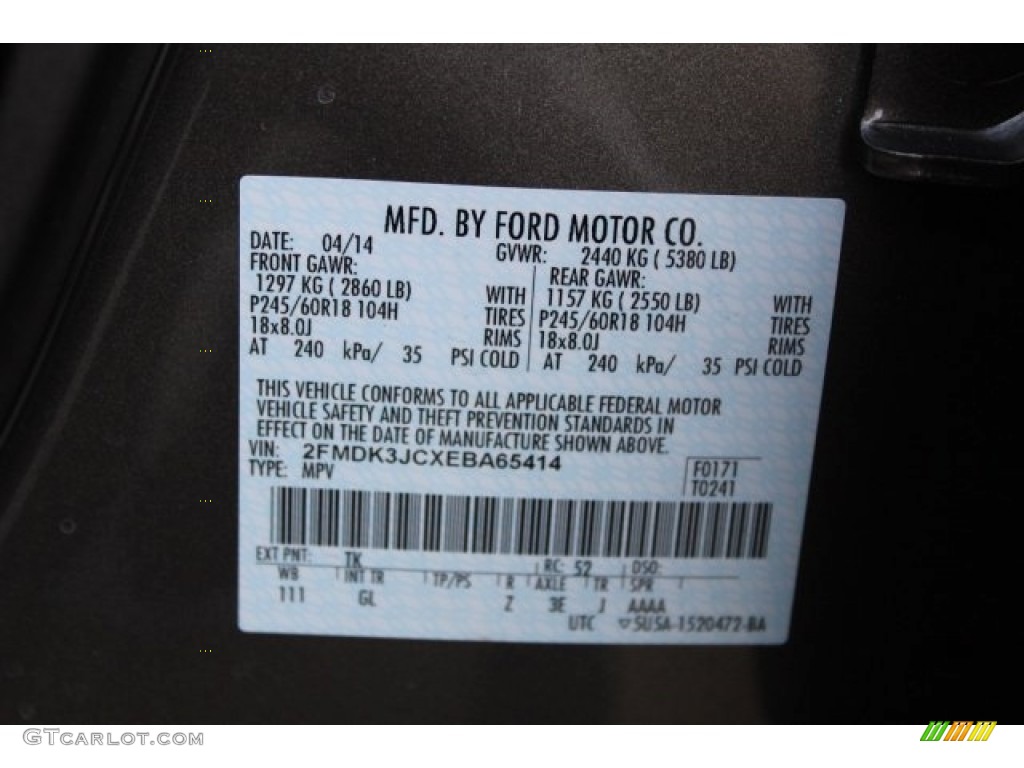 2014 Edge SEL - Mineral Gray / Medium Light Stone photo #39