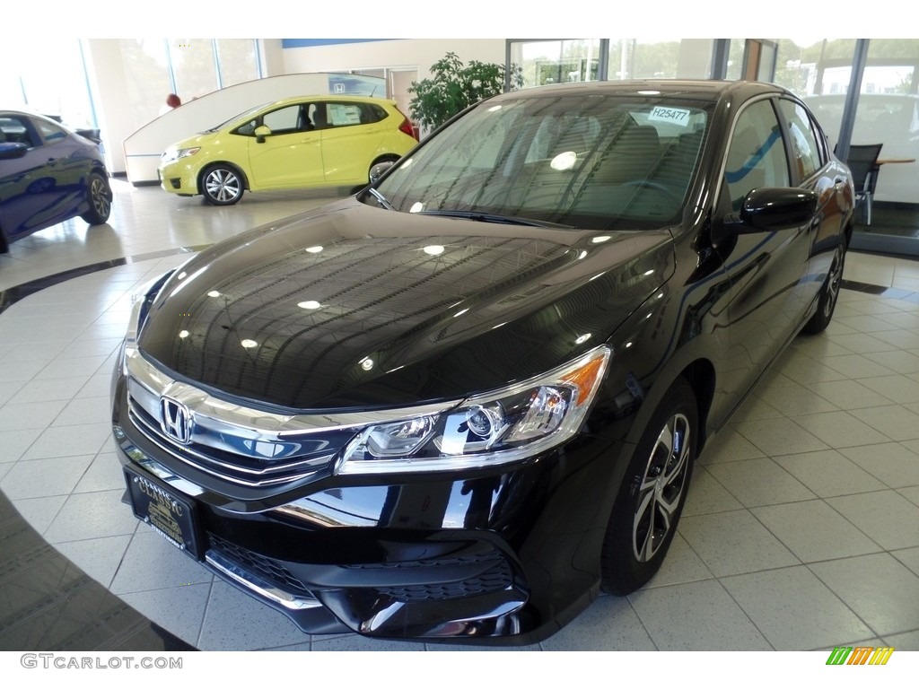 2017 Accord LX Sedan - Crystal Black Pearl / Black photo #1