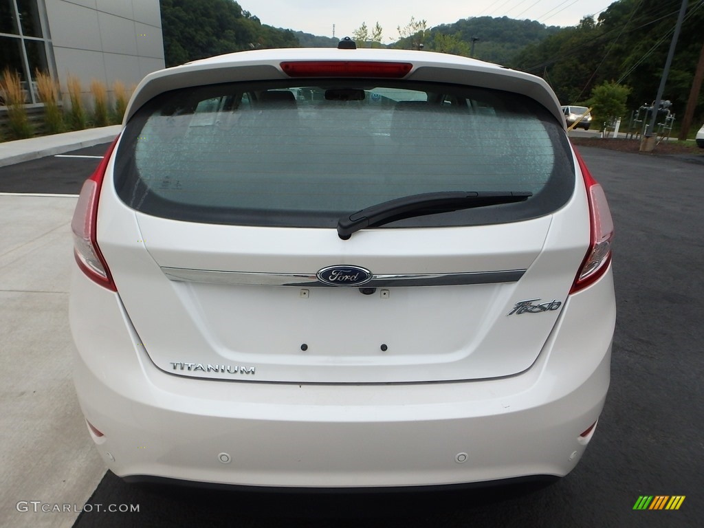 2016 Fiesta Titanium Hatchback - White Platinum Metallic Tri-coat / Medium Light Stone photo #3