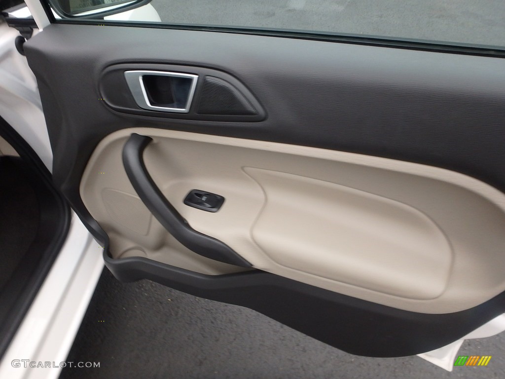 2016 Fiesta Titanium Hatchback - White Platinum Metallic Tri-coat / Medium Light Stone photo #13
