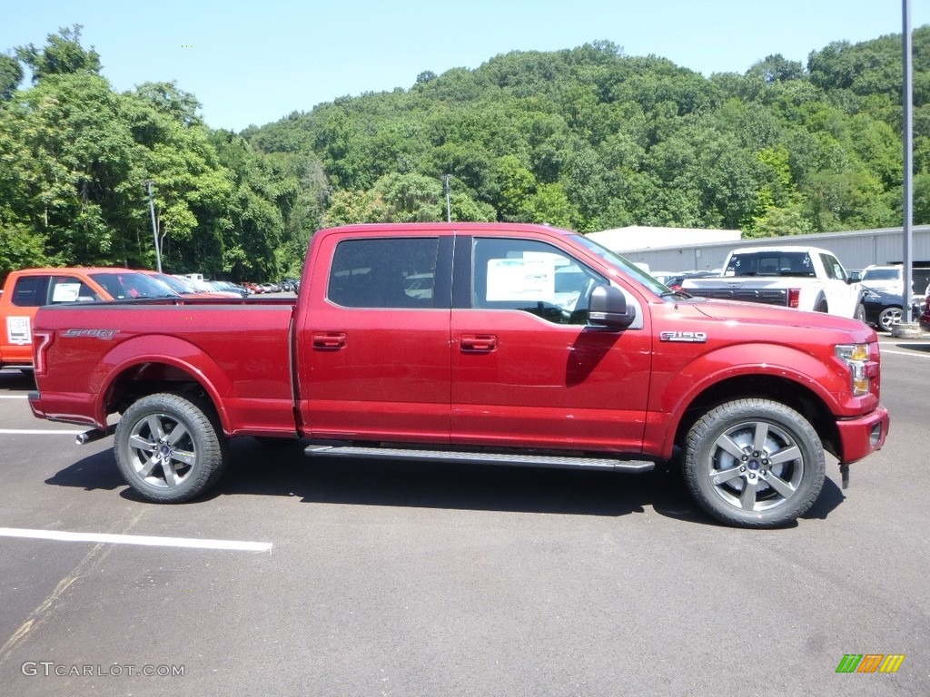 2017 F150 XLT SuperCrew 4x4 - Ruby Red / Earth Gray photo #1