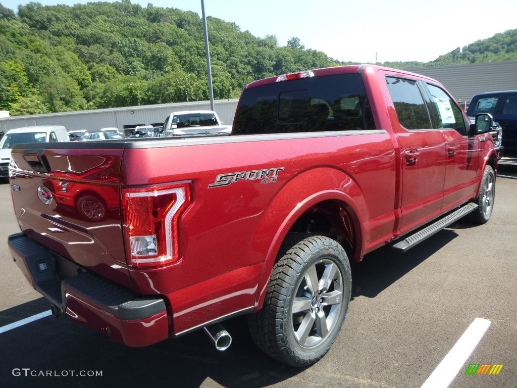 2017 F150 XLT SuperCrew 4x4 - Ruby Red / Earth Gray photo #2