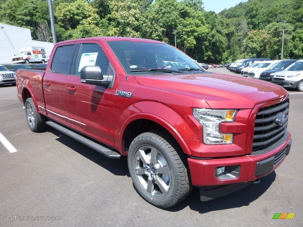 2017 F150 XLT SuperCrew 4x4 - Ruby Red / Earth Gray photo #3