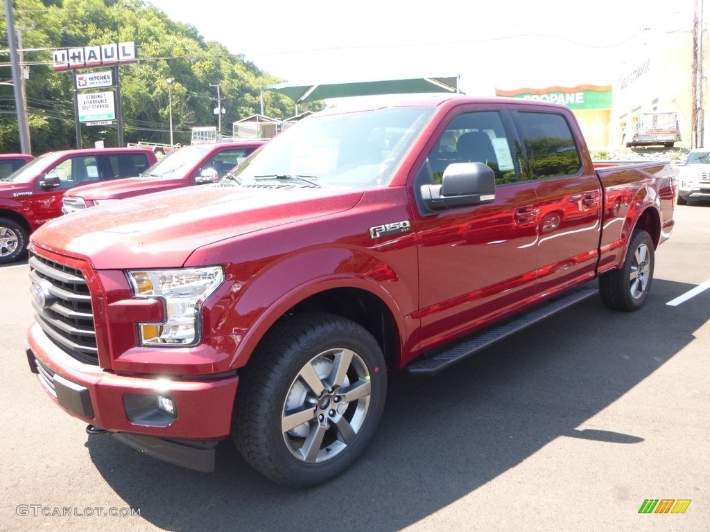 2017 F150 XLT SuperCrew 4x4 - Ruby Red / Earth Gray photo #5