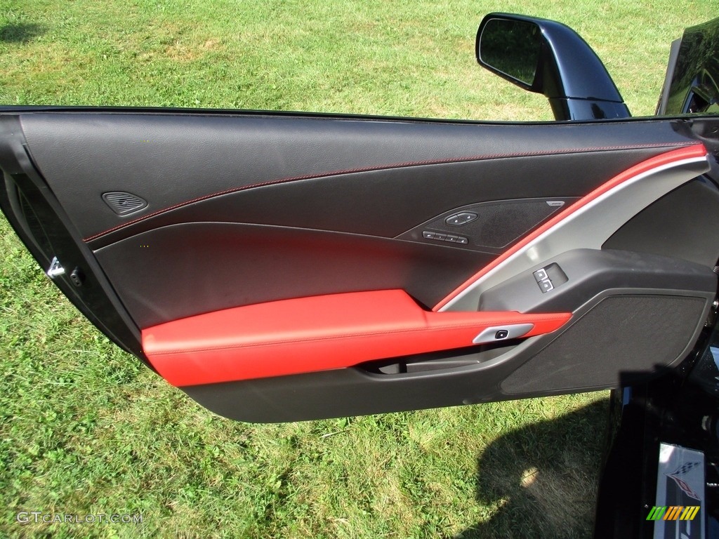 2018 Chevrolet Corvette Grand Sport Coupe Adrenaline Red Door Panel Photo #122259750