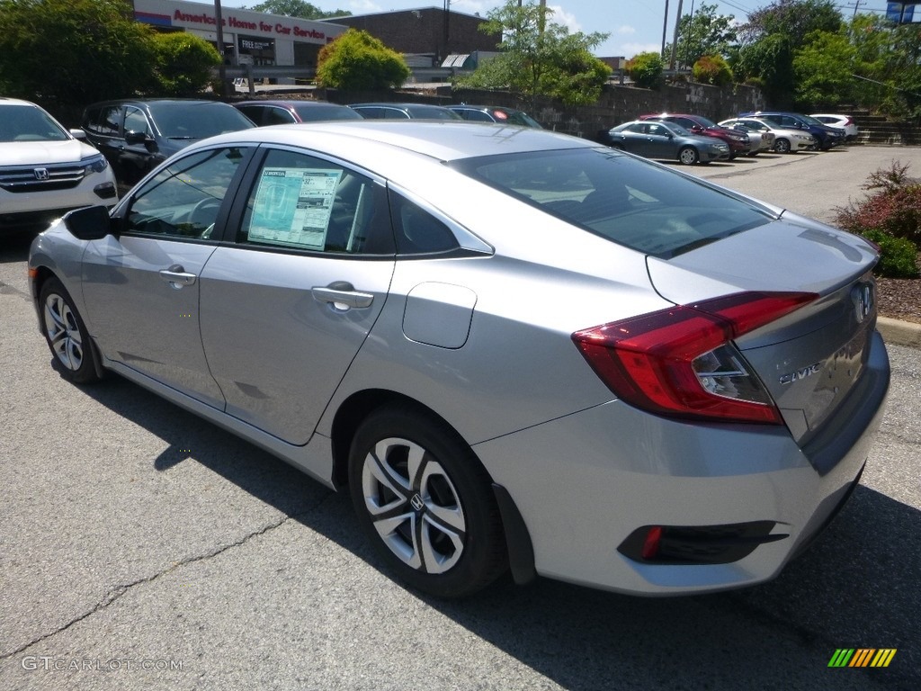 2017 Civic LX Sedan - Lunar Silver Metallic / Black photo #2